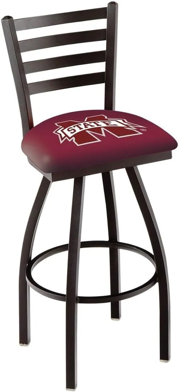 L014 Mississippi State 36" Swivel Bar Stool with Black Wrinkle Finish