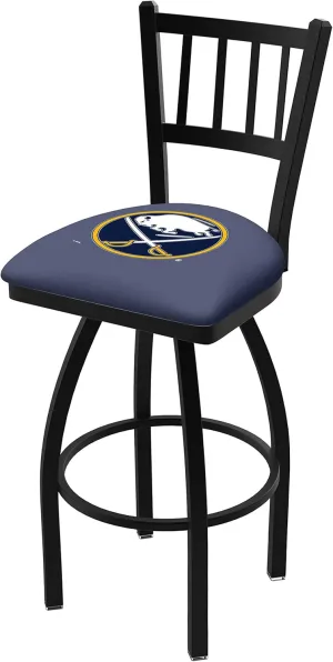 L018 Buffalo Sabres 30" Swivel Bar Stool with Black Wrinkle Finish