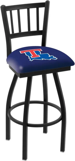 L018 Louisiana Tech 36" Swivel Bar Stool with Black Wrinkle Finish