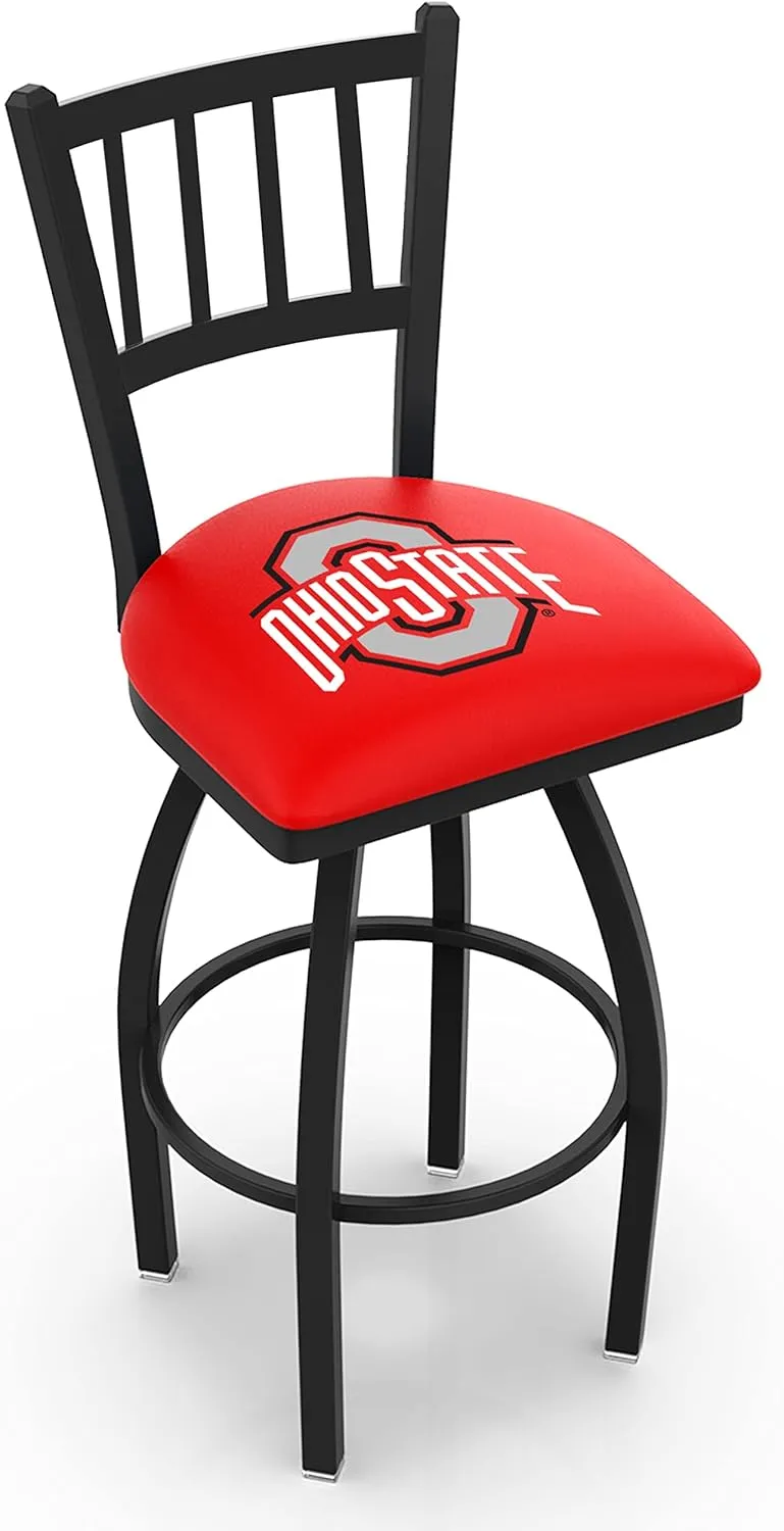 L018 Ohio State 30" Swivel Bar Stool with Black Wrinkle Finish