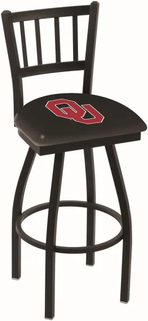 L018 Oklahoma 30" Swivel Bar Stool with Black Wrinkle Finish