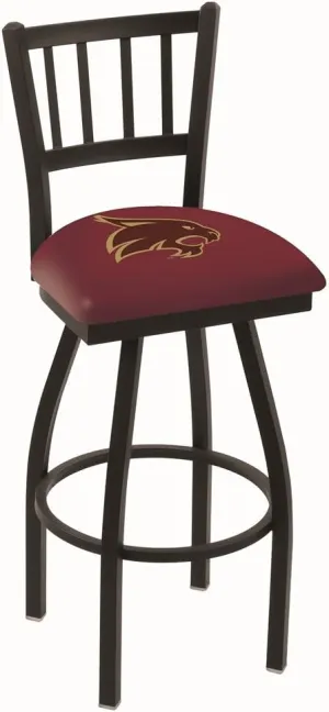 L018 Texas State 30" Swivel Bar Stool with Black Wrinkle Finish