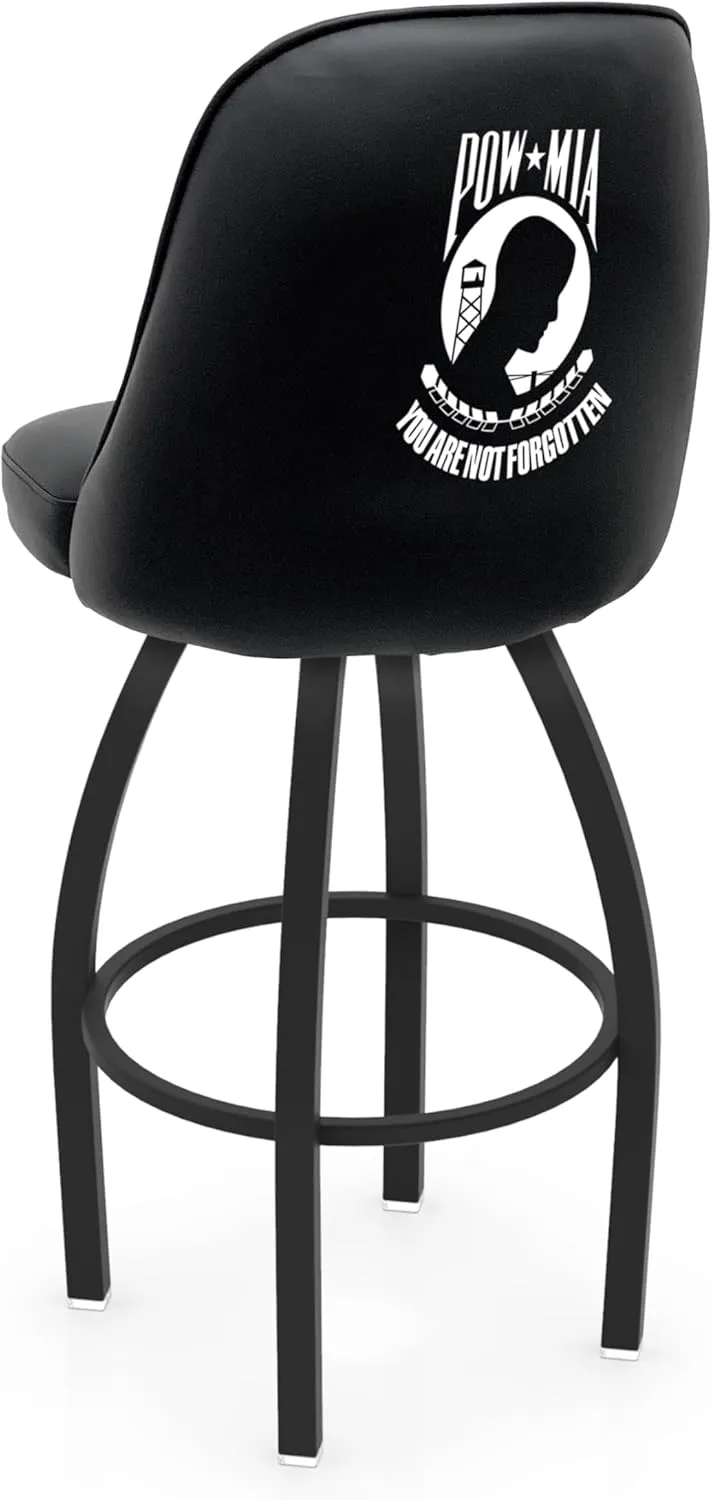 L048 Logo Grizzly POW/MIA Swivel Bar Stool