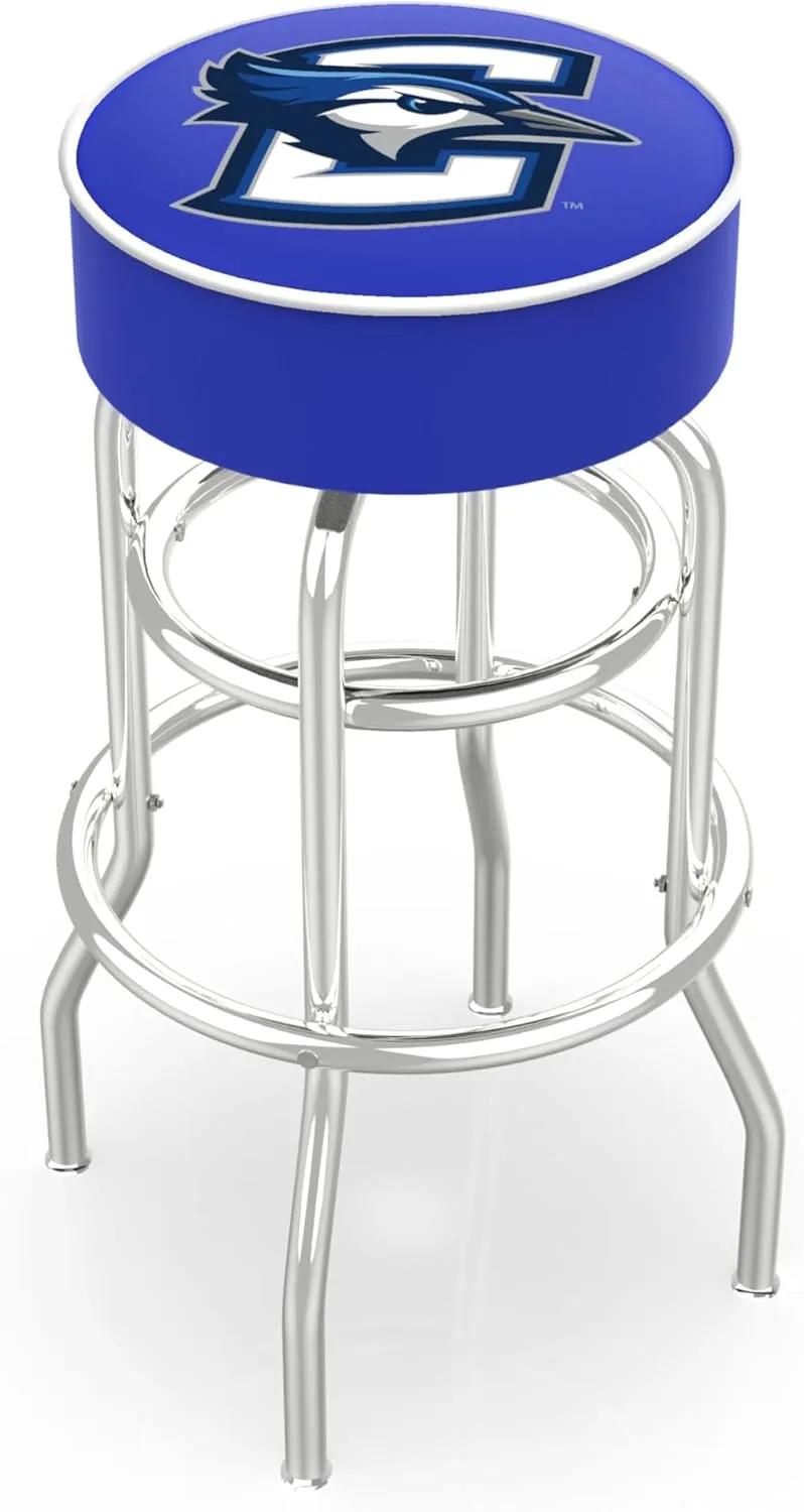 L7C1 Creighton 30" Double-Ring Swivel Bar Stool with Chrome Finish