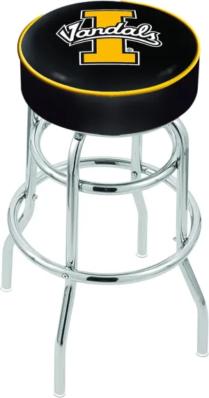 L7C1 Idaho 25" Double-Ring Swivel Counter Stool with Chrome Finish
