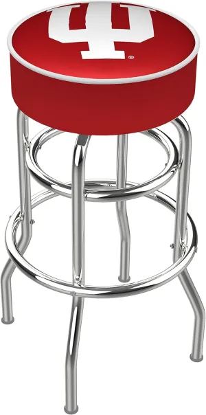 L7C1 Indiana 25" Double-Ring Swivel Counter Stool with Chrome Finish