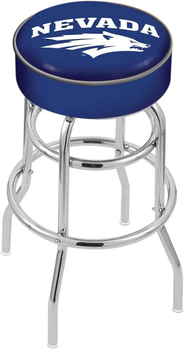 L7C1 Nevada 25" Double-Ring Swivel Counter Stool with Chrome Finish