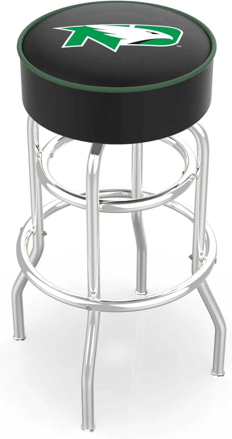 L7C1 North Dakota 25" Double-Ring Swivel Counter Stool with Chrome Finish