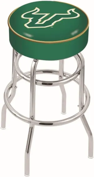 L7C1 South Florida 25" Double-Ring Swivel Counter Stool with Chrome Finish