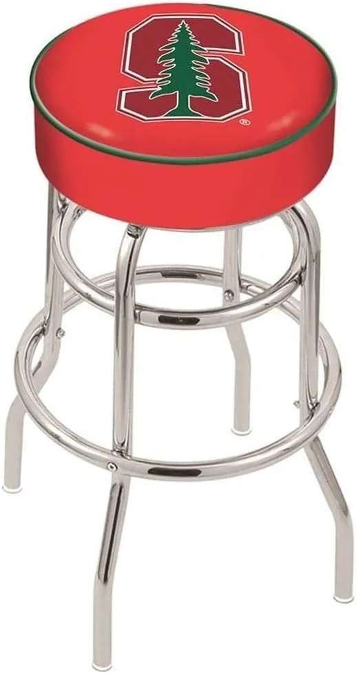 L7C1 Stanford 25" Double-Ring Swivel Counter Stool with Chrome Finish