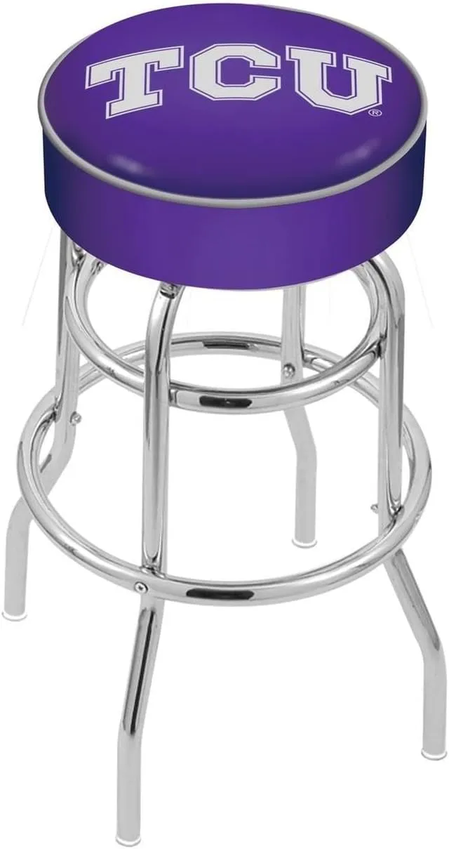 L7C1 TCU 25" Double-Ring Swivel Counter Stool with Chrome Finish