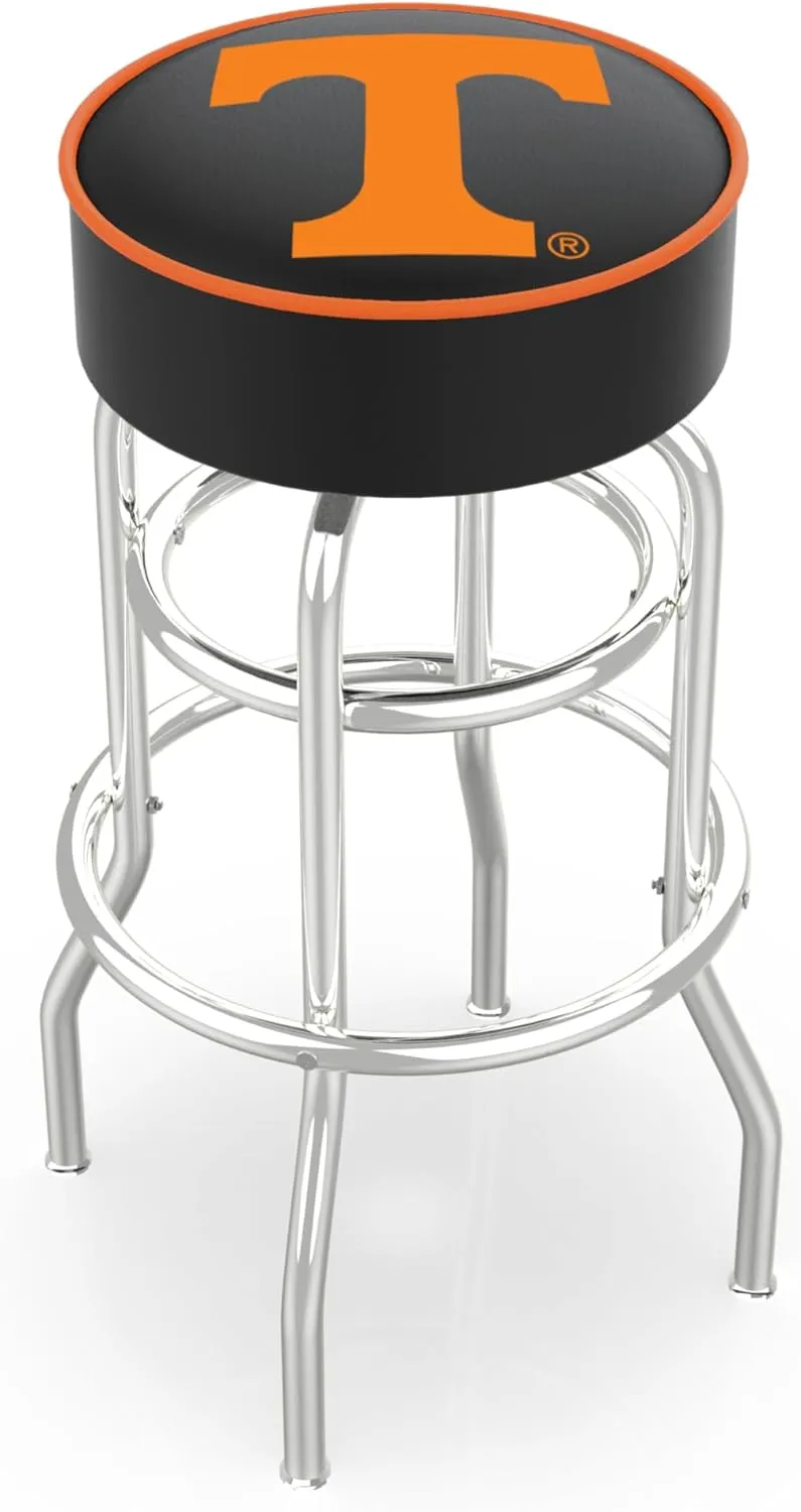 L7C1 Tennessee 25" Double-Ring Swivel Counter Stool with Chrome Finish