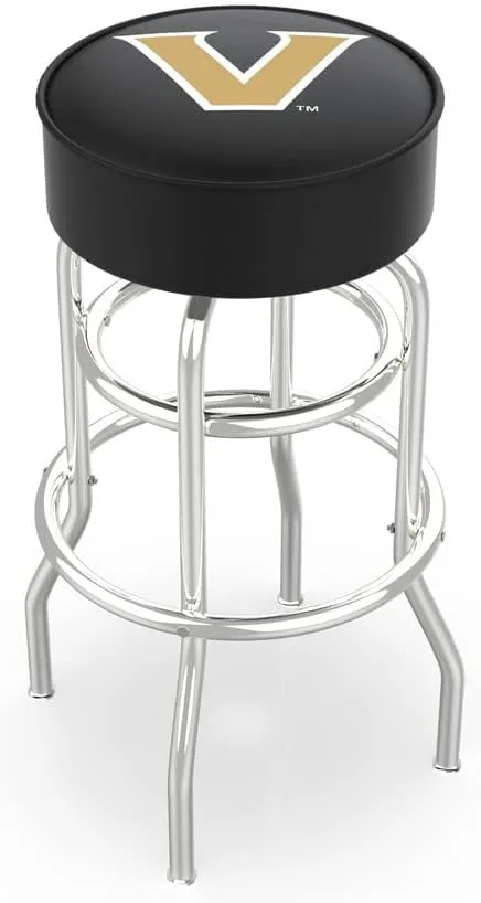 L7C1 Vanderbilt 25" Double-Ring Swivel Counter Stool with Chrome Finish
