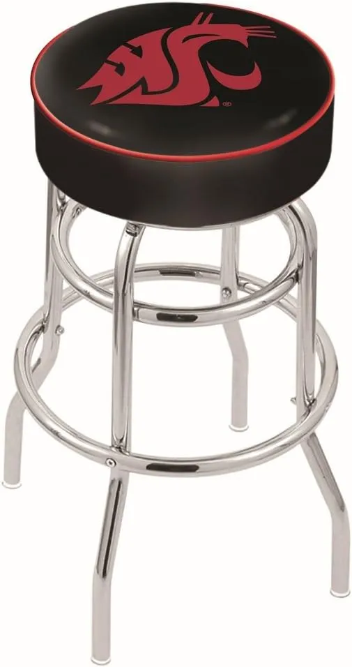 L7C1 Washington State 25" Double-Ring Swivel Counter Stool with Chrome Finish