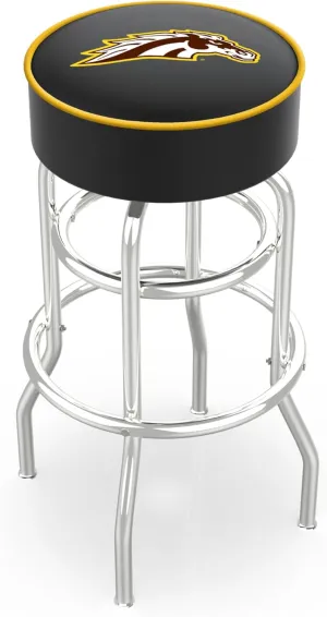 L7C1 Western Michigan 25" Double-Ring Swivel Counter Stool with Chrome Finish