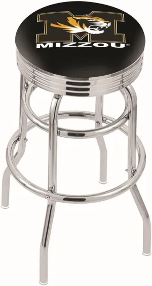 L7C3C Missouri 25" Double-Ring Swivel Counter Stool with Chrome Finish