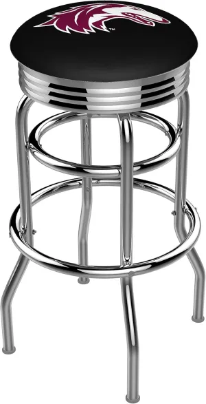 L7C3C Southern Illinois 25" Double-Ring Swivel Counter Stool with Chrome Finish
