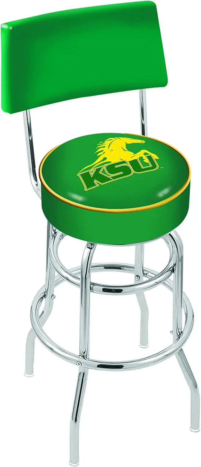 L7C4 Kentucky State University 30" Double-Ring Swivel Bar Stool with Chrome Finish