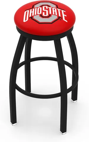 L8B2B Ohio State 30" Swivel Bar Stool with Black Wrinkle Finish
