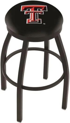 L8B2B Texas Tech 30" Swivel Bar Stool with Black Wrinkle Finish