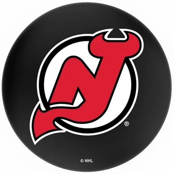L8B2C New Jersey Devils 36" Swivel Bar Stool with a Black Wrinkle and Chrome Finish