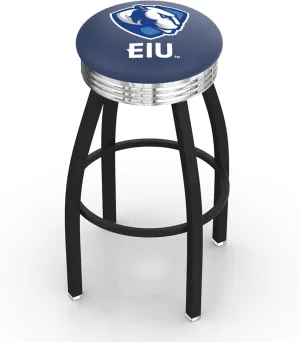 L8B3C Eastern Illinois 30" Swivel Bar Stool with a Black Wrinkle and Chrome Finish
