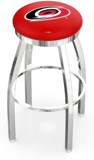 L8C2C Carolina Hurricanes 30" Swivel Bar Stool with Chrome Finish