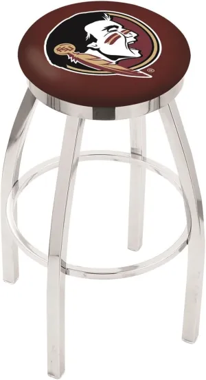 L8C2C Florida State (Head) 30" Swivel Bar Stool with Chrome Finish