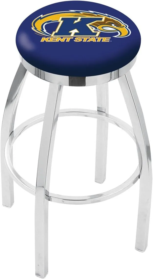 L8C2C Kent State 36" Swivel Bar Stool with Chrome Finish