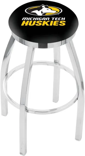 L8C2C Michigan Tech 30" Swivel Bar Stool with Chrome Finish
