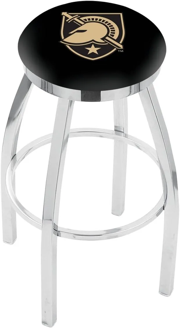 L8C2C US Military Academy (Army) 25" Swivel Counter Stool with Chrome Finish