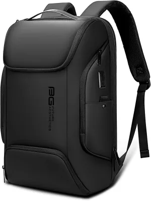 Laptop Backpack For Men,15.6Inch Computer Bag Waterproof Travel Backpack 20L Airline Approved Mens Work Backpack With USB Charging Port, Smart Weekender Carry On Backpack for Office,Business-Black