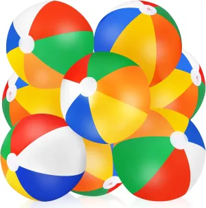 Large Beach Ball,8 Packs 24" Large Rainbow Beach Ball Bulk, Inflatable Pool Toys for Party Supplies Decorations, Adults Kids Birthday Luau Summer Beach Water Games Beachballs Party Favors