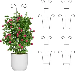 Larger 23.6in Taller Plant Trellis for Climbing Plants Indoor, 4 Pack Metal Garden Trellis for Potted Plants, Rustproof, Larger, Sturdy Climbing Plant Support for Indoor & Outdoor Houseplants