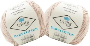 Lavita Cotton Baby Yarn for Knitting 361 Yards - Pack of 2 | Silky Acrylic for Creating Charming Baby Outfits | Hypoallergenic & Anti-Pill Yarn | 100gr Super Soft for Crocheting Blankets