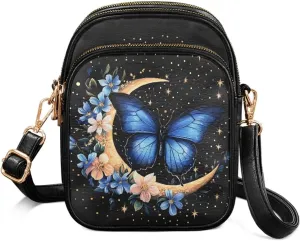Leather Crossbody Bags for Women Crossbody Sling Bags for Women Cell Phone Bag Wallet Purses Adjustable Strap