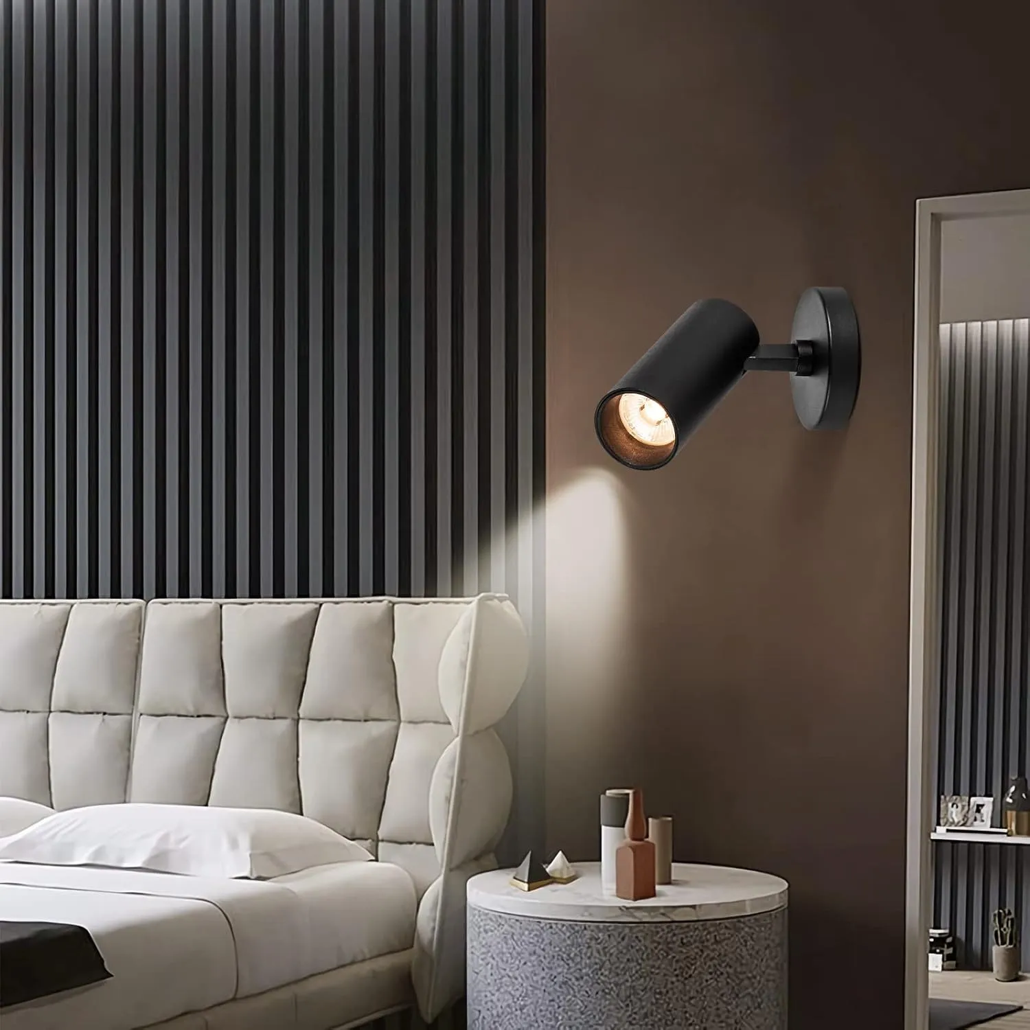 LED Ceiling Spotlight 4000K NO Dimmable Spot Lights with 360° Pivoting Fixture, Adjustable Directional Spot Light Indoor 12W Tilt Angle Accent Lighting,Black 4 Packs,Cool White 24°Beam Angle