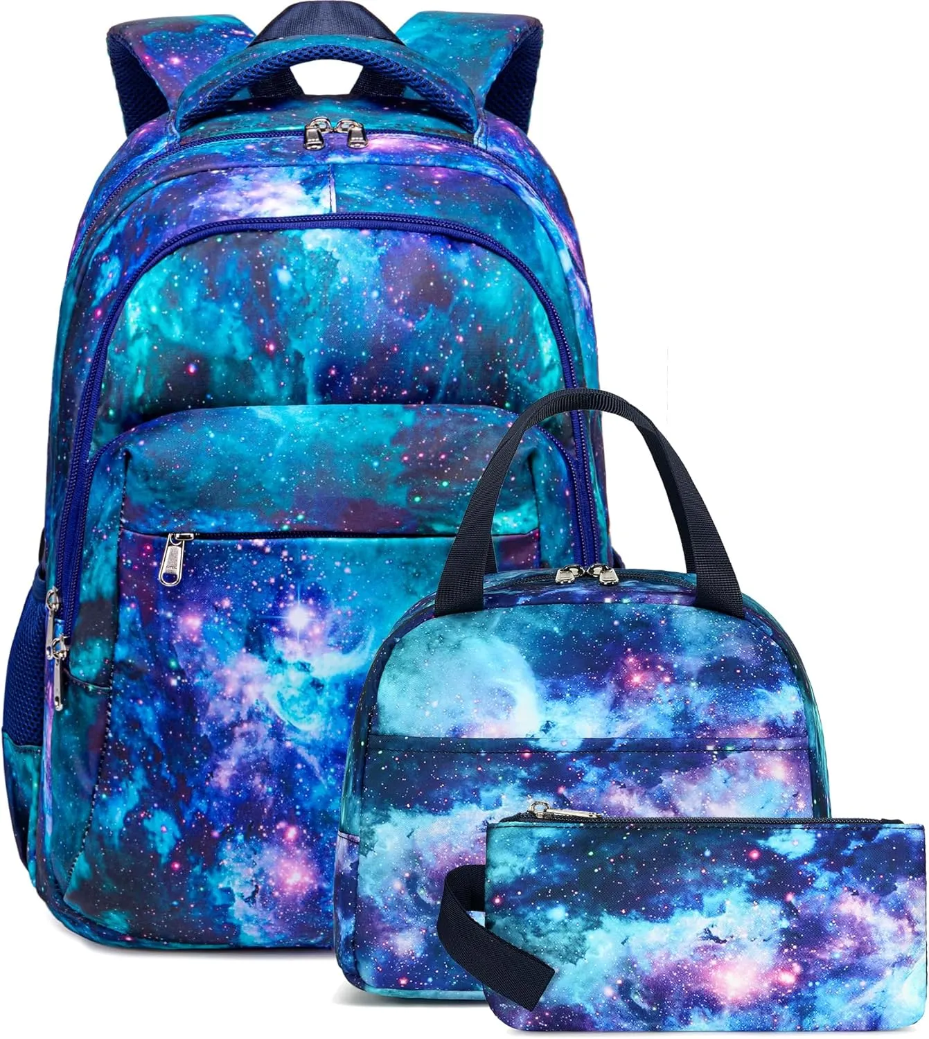 LEDAOU Backpack for Kids Boys School Bags Teen Bookbags Set School Backpack with Lunch Box and Pencil Case