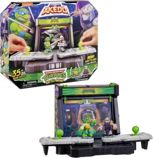 Legends of Akedo Teenage Mutant Ninja Turtles Battle Arena with 35  Battle Sound Effects and 2 Exclusive Battling Mini Warriors - Leonardo and Shredder