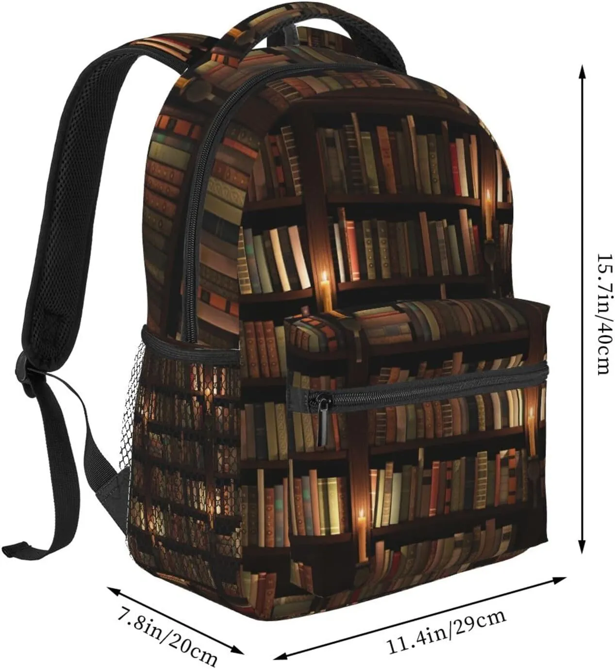 Library Book Backpack,Cute Bookbags Laptop Bag Shoulder Bags Travel Hiking Camping Daypack for Men Women