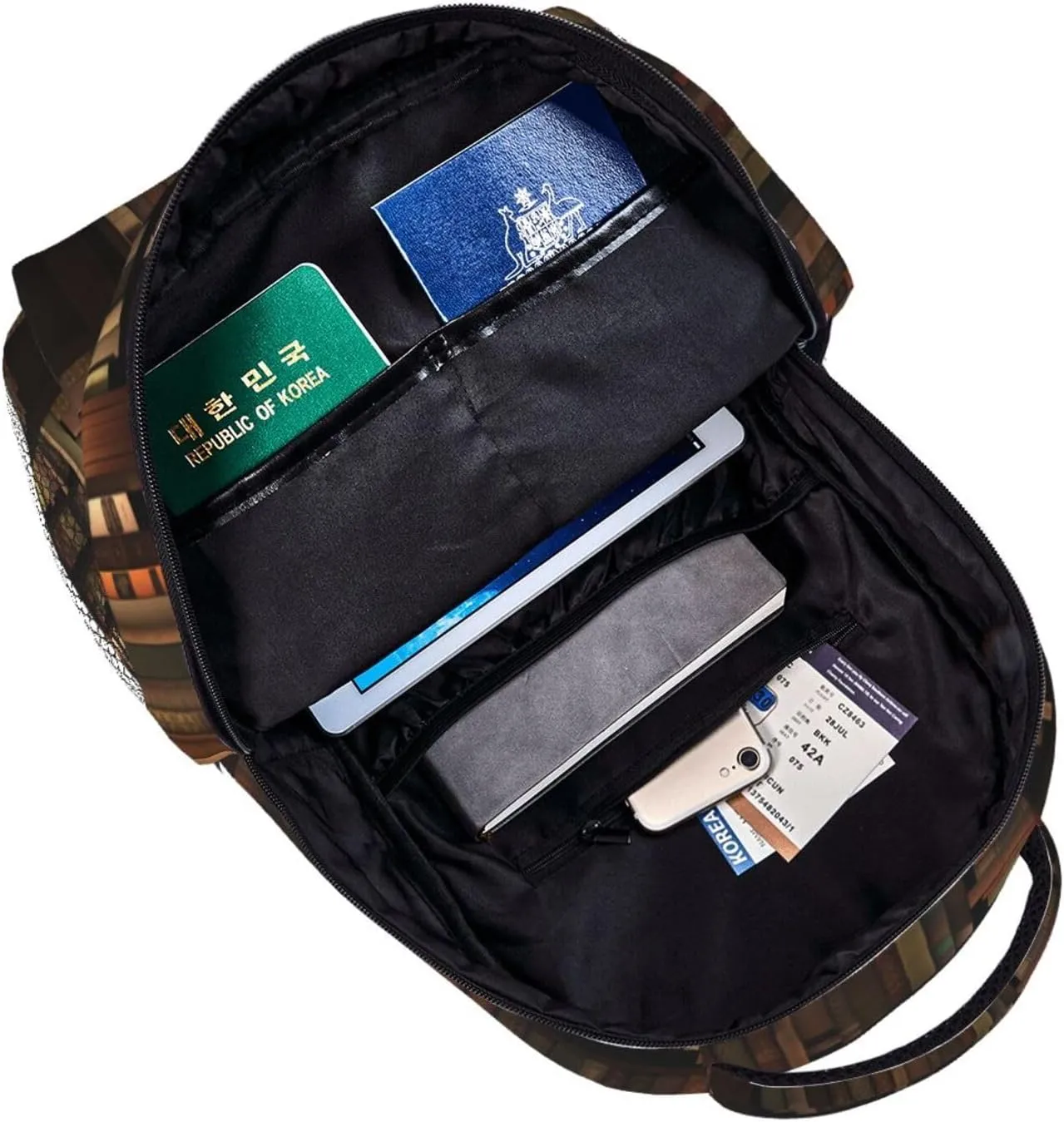 Library Book Backpack,Cute Bookbags Laptop Bag Shoulder Bags Travel Hiking Camping Daypack for Men Women