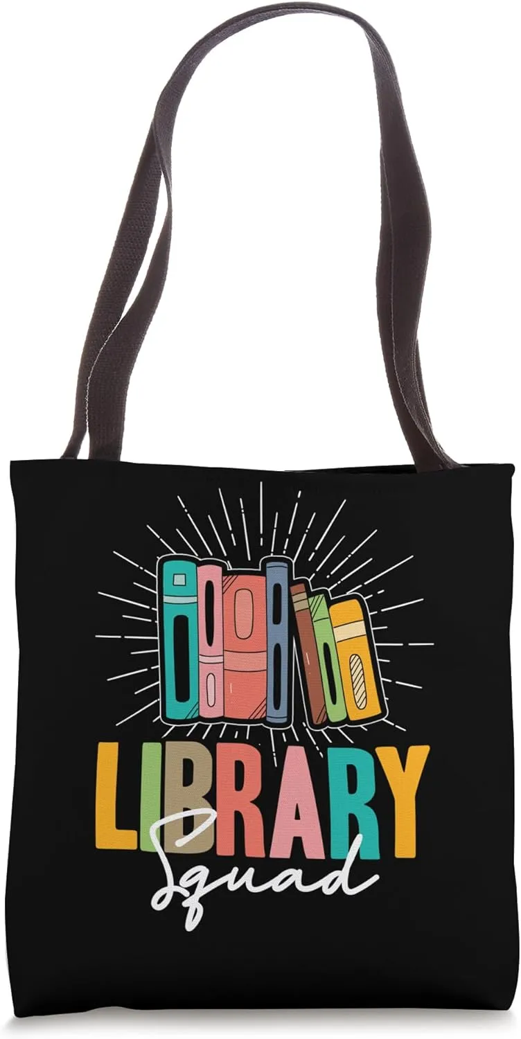 Library Squad Book Books Book Lovers Bibliotek Tote Bag