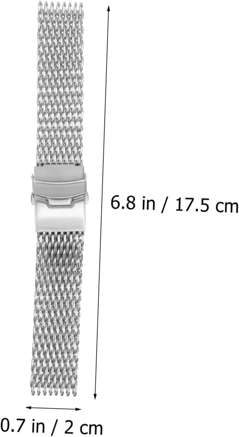 LIFKOME Mesh Watchband Stainless Watch Strap Mesh Watch Band Metal Watchband Stainless Steel Watchbnad