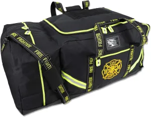 Lightning X Fireman Premium 3XL Firefighter Rescue Step-in Turnout Fire Gear Bag w/Shoulder Strap & Helmet Pocket