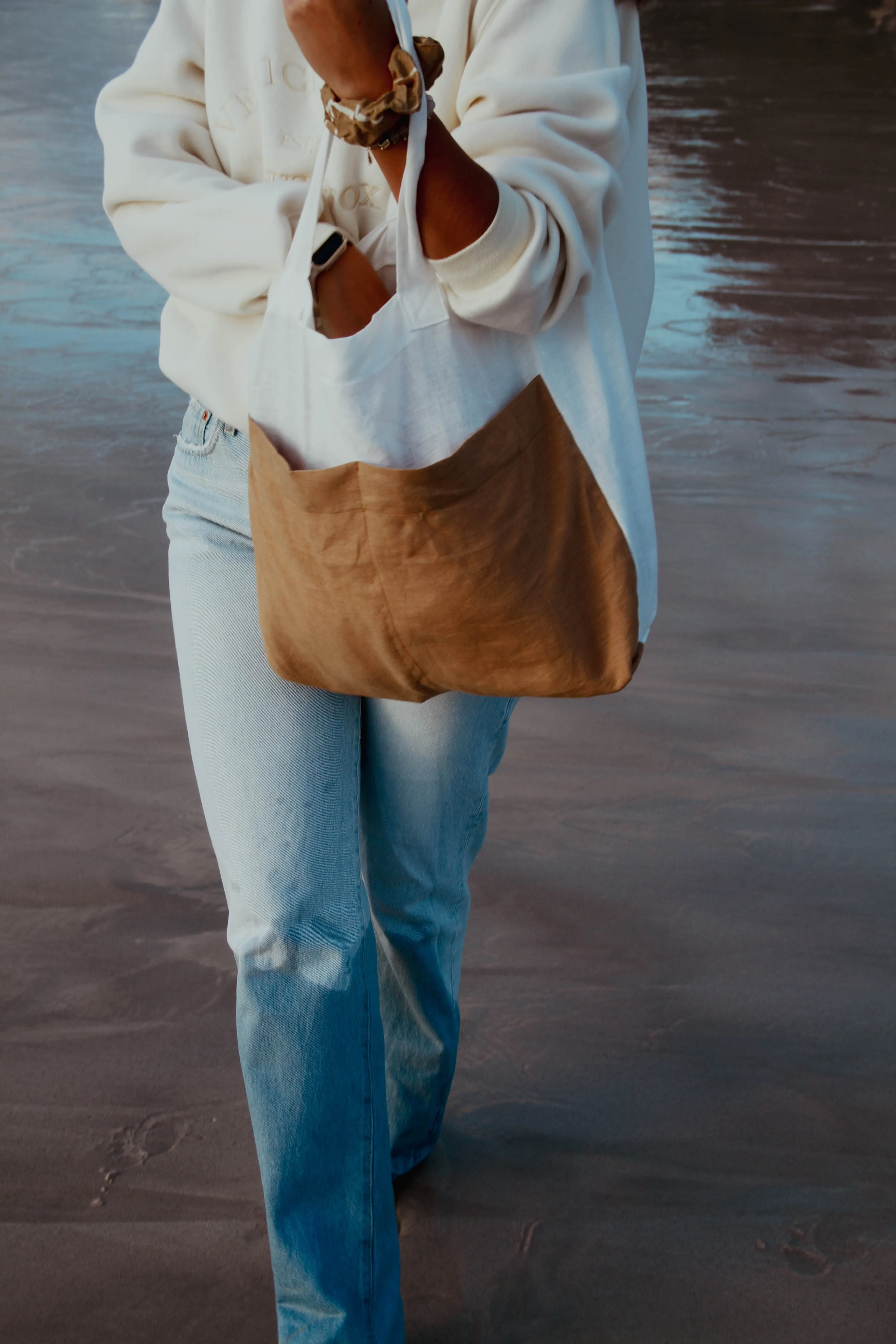 Linen Market Tote Bag