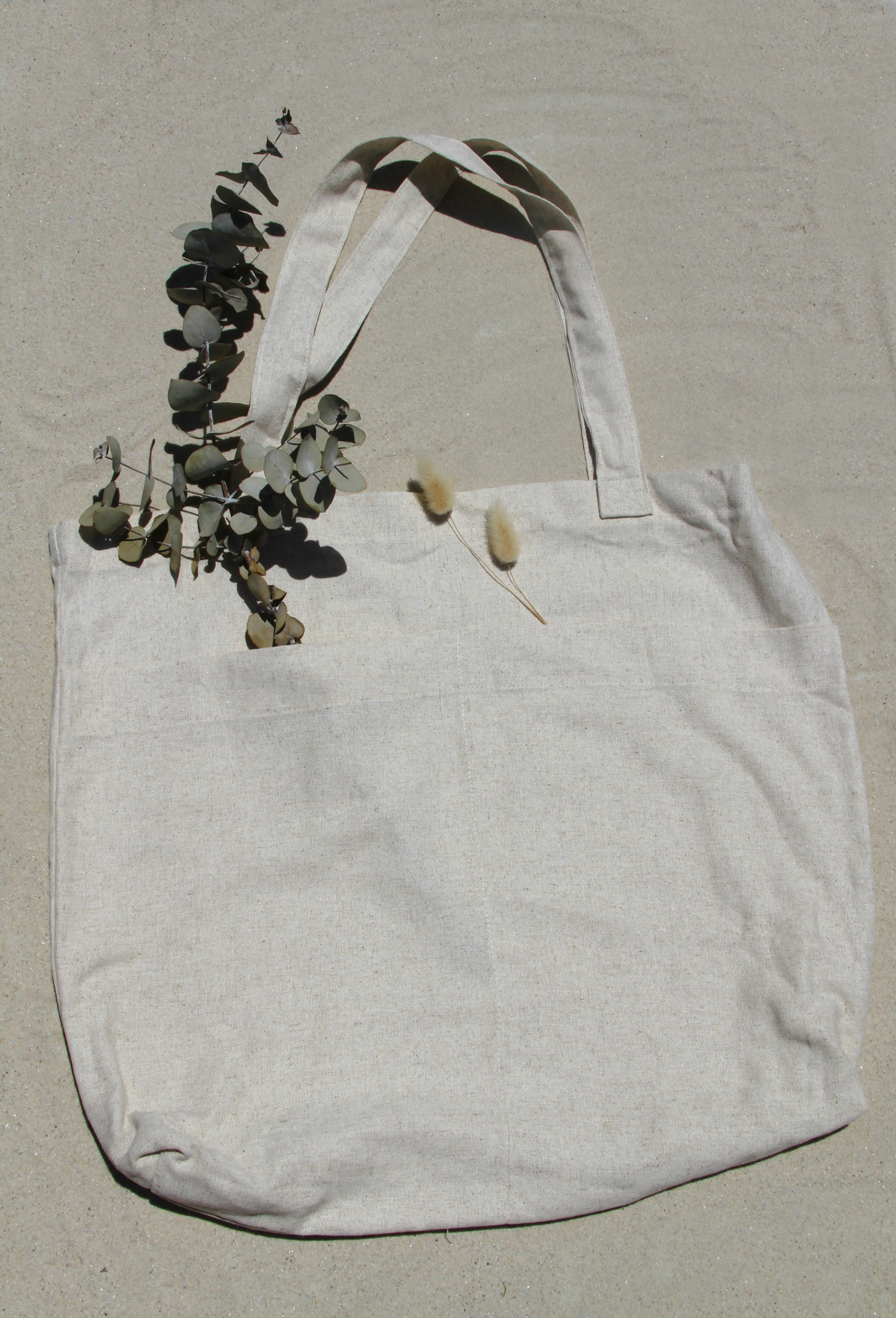 Linen Market Tote Bag