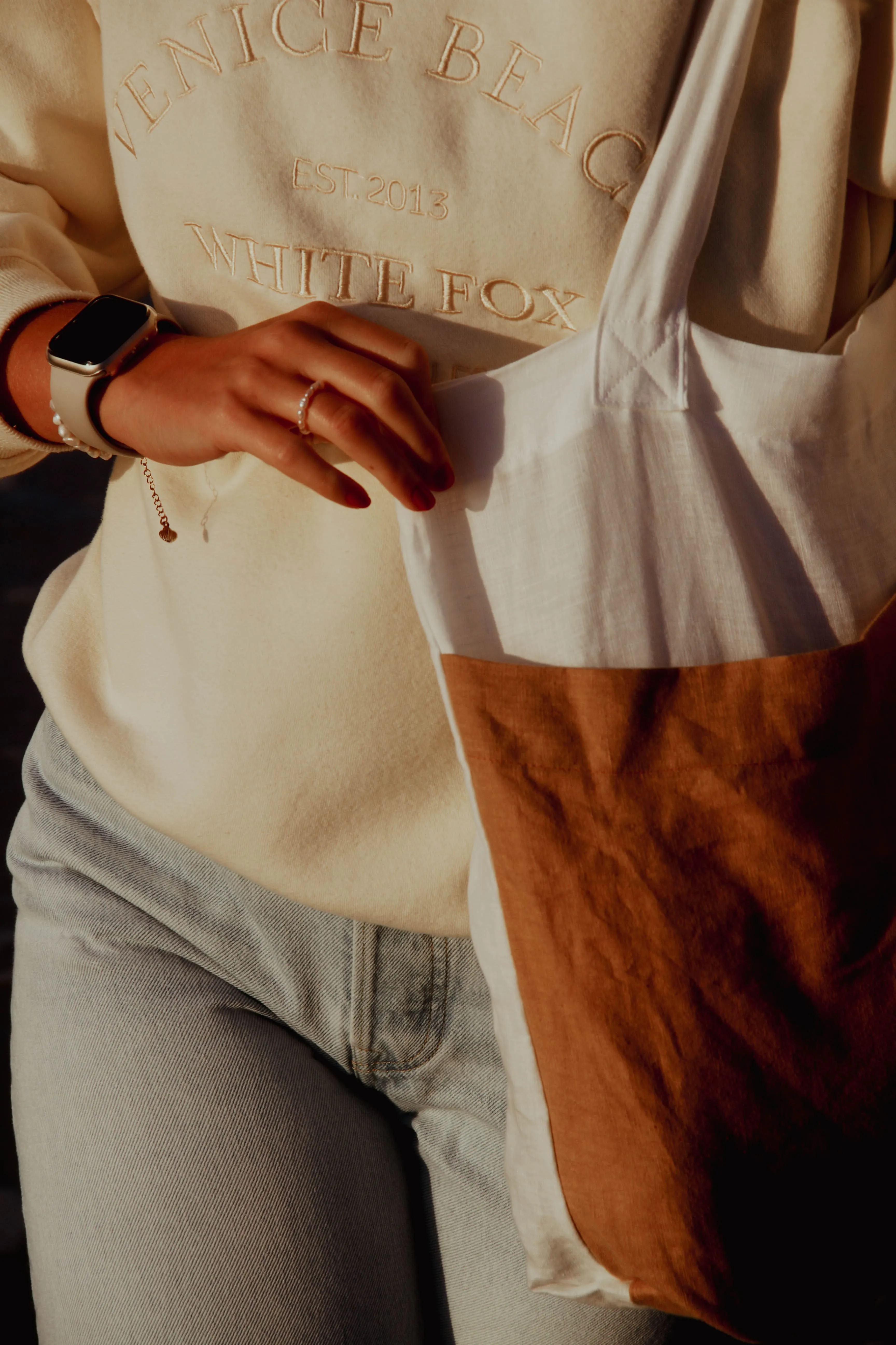 Linen Market Tote Bag