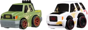 Little Tikes Crazy Fast Cars 2-Pack Off-Roaders, Off Road Adventure Vehicle Themed Pullback Toy Car Vehicles Go up to 50 ft
