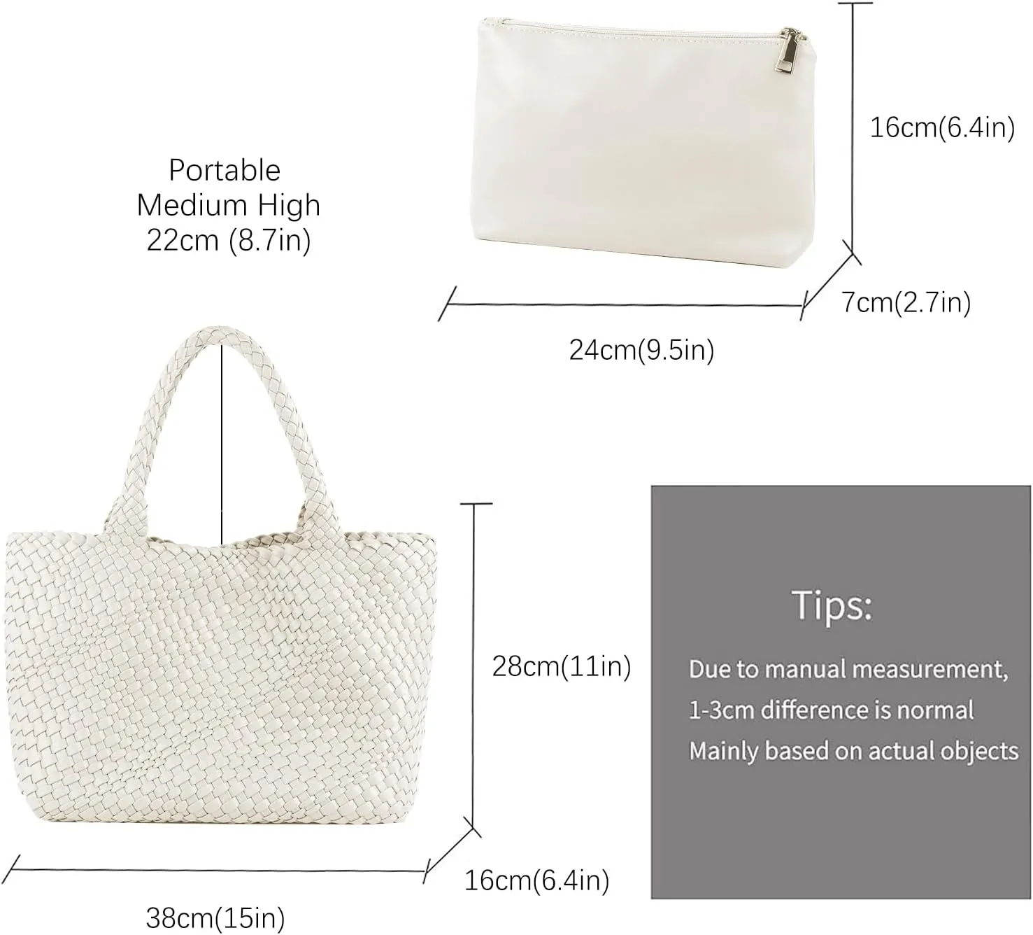 LMKIDS Woven Bag for Women, Vegan Leather Tote Bag Large Summer Beach Travel Handbag and Purse Retro Handmade Shoulder Bag