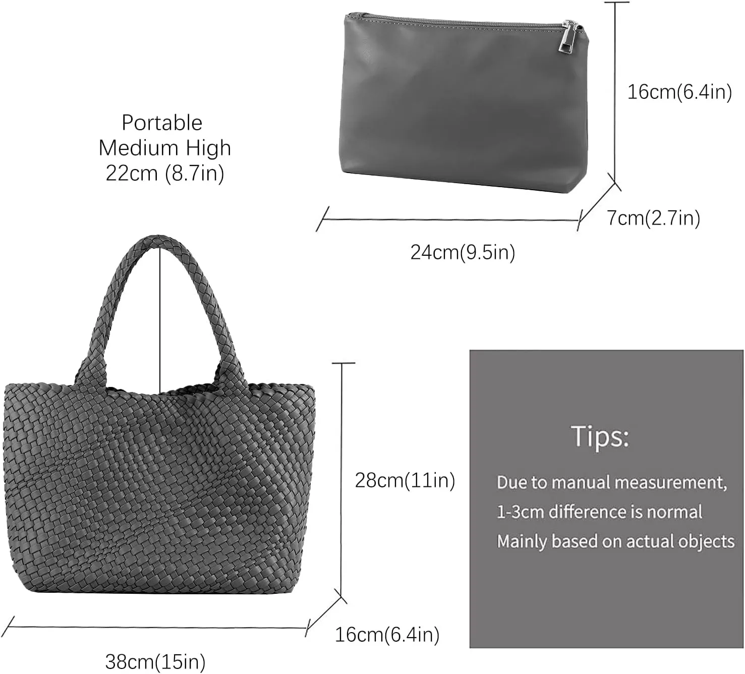 LMKIDS Woven Bag for Women, Vegan Leather Tote Bag Large Summer Beach Travel Handbag and Purse Retro Handmade Shoulder Bag